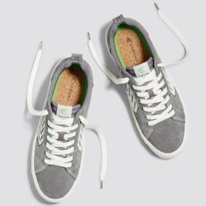 Cariuma CATIBA PRO Skate Shoe Charoal Grey Suede & Canvas Size 8 (NEW IN BOX)